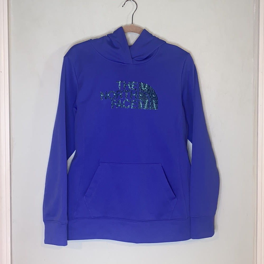 The North Face Women's Pullover Hoodie-Lavender Blue-Polyester Size Large